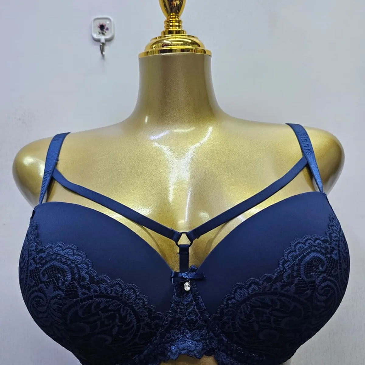 38D Strappy Mesh Cup Bra