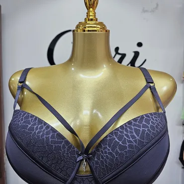 40D Strappy Lace Detail Bra for Women