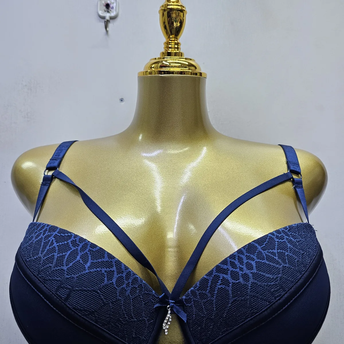 38D Strappy Mesh Cup Bra