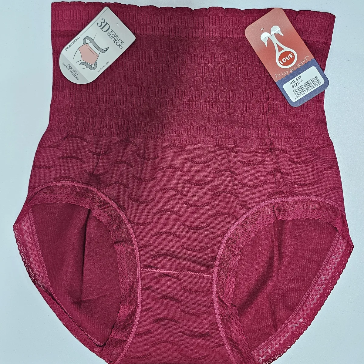 High-Waist Stretch Cotton Blend Brief Panty