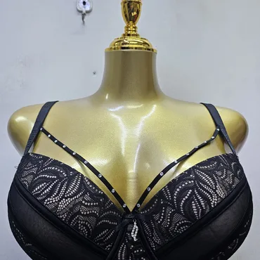 38D Strappy Mesh Cup Bra